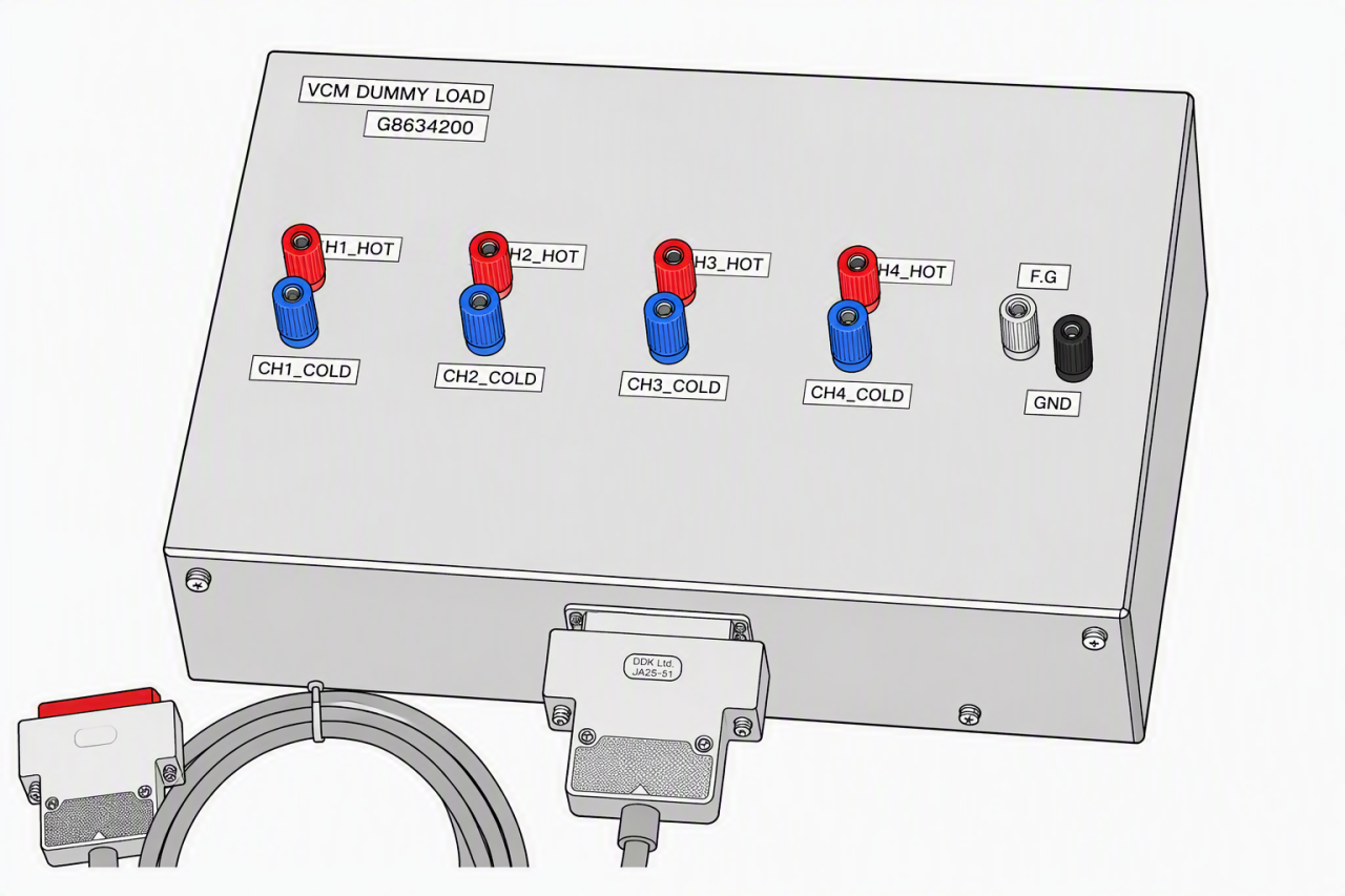 VCM駆動回路の評価・ノイズ測定用治具（ダミーロード＆専用ケーブル）を設計・製作